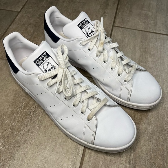 adidas Other - ADIDAS Stan Smith Sneakers Shoes Leather White & Navy - Men’s Size 13